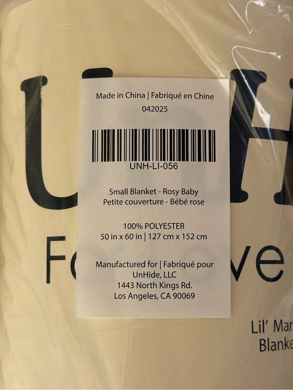 UnHide Lil’ Marsh Small Rosy Baby Faux Fur Throw - Lightweight Faux Fur Blanket
